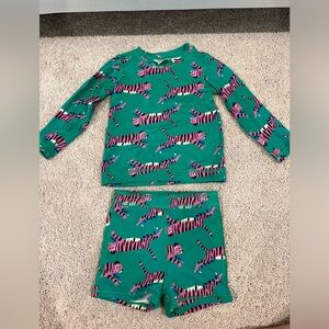 Hanna Andersson two piece swimsuit with rashguard 2T